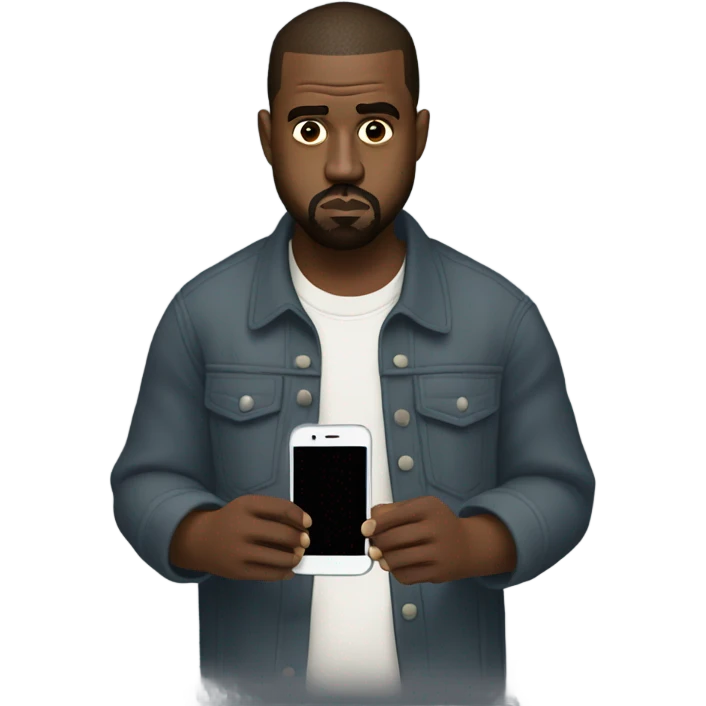 kanye west texting emoji