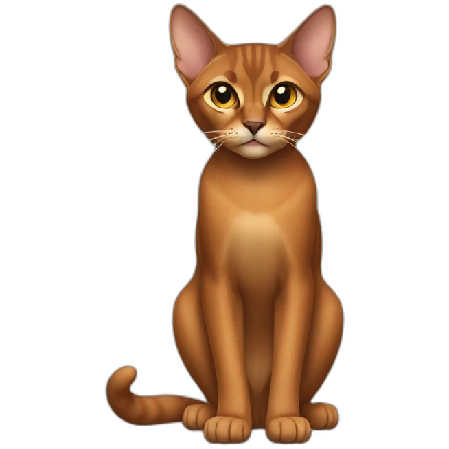 Abyssinian Cat Full Body emoji