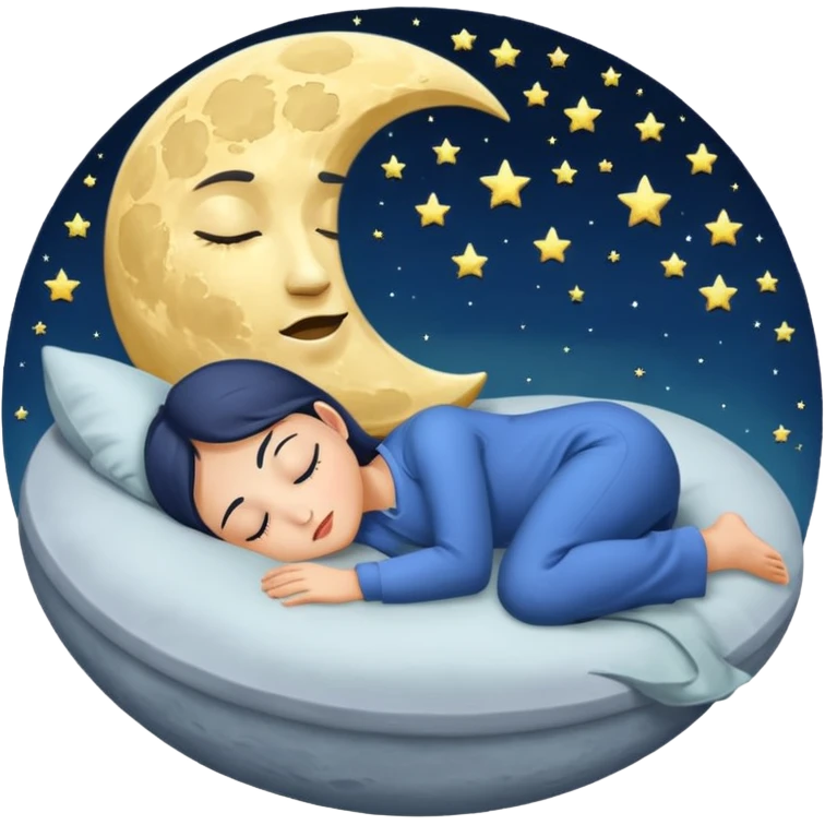 moon used as pillow by exhausted potion maker emoji