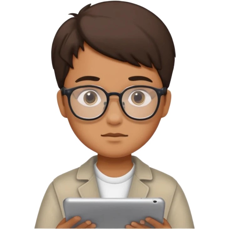 ESTUDIANTE CON IPAD emoji