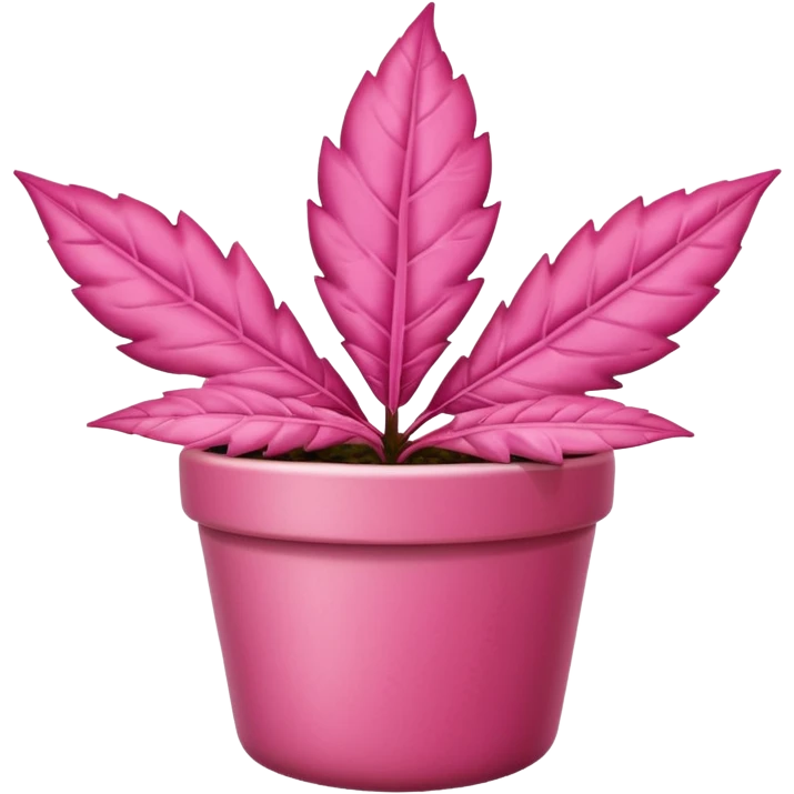 Pink pot leaf emoji