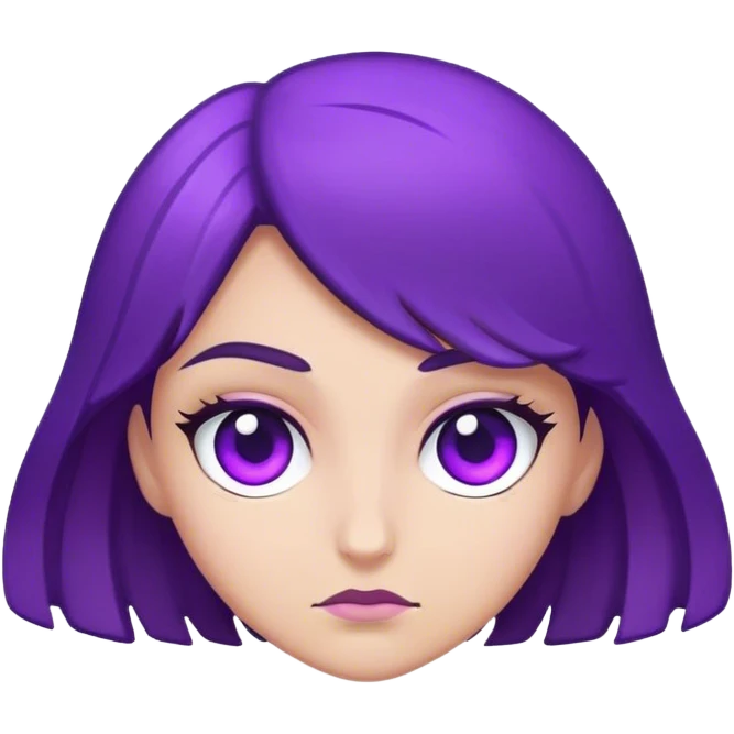 Violet glower emoji