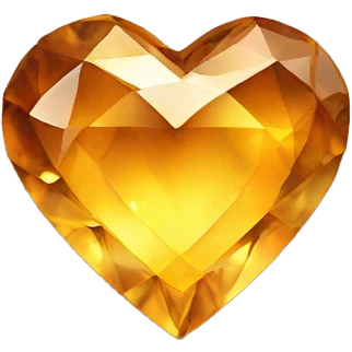 Citrine heart gemstone emoji