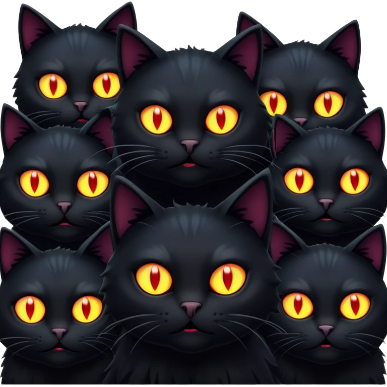 
scary and creepy pack with cats emoji