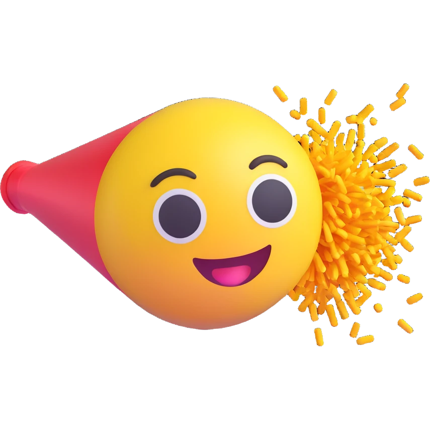 party popper emoji in 3D style emoji