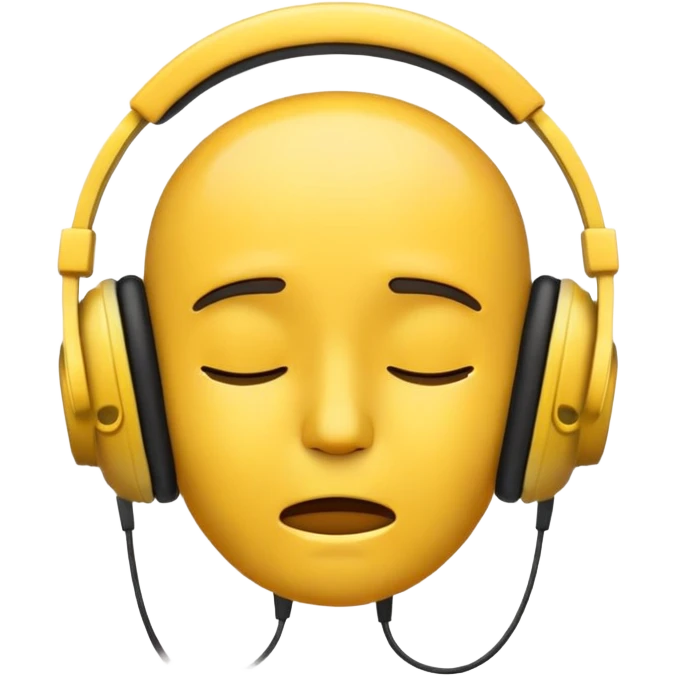 Emoji listening to music with sick face  emoji