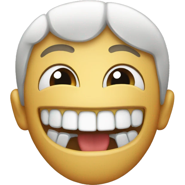 Smile with only bottom teeth  emoji