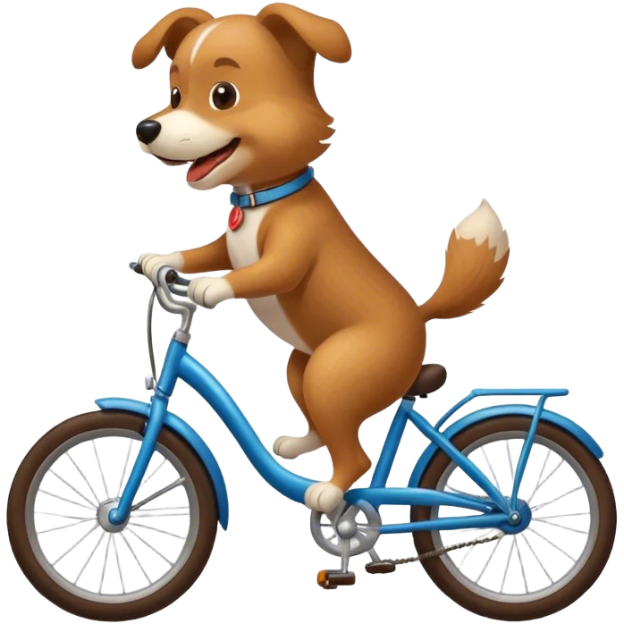 Dog on a bike emoji