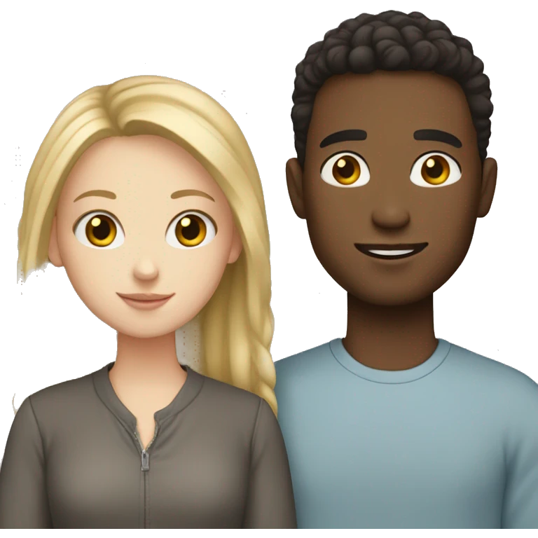 white girl with light skin guy emoji