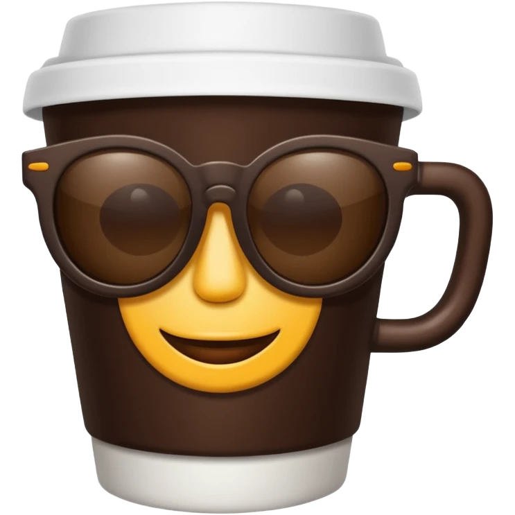 Coffee with sunglasses  emoji