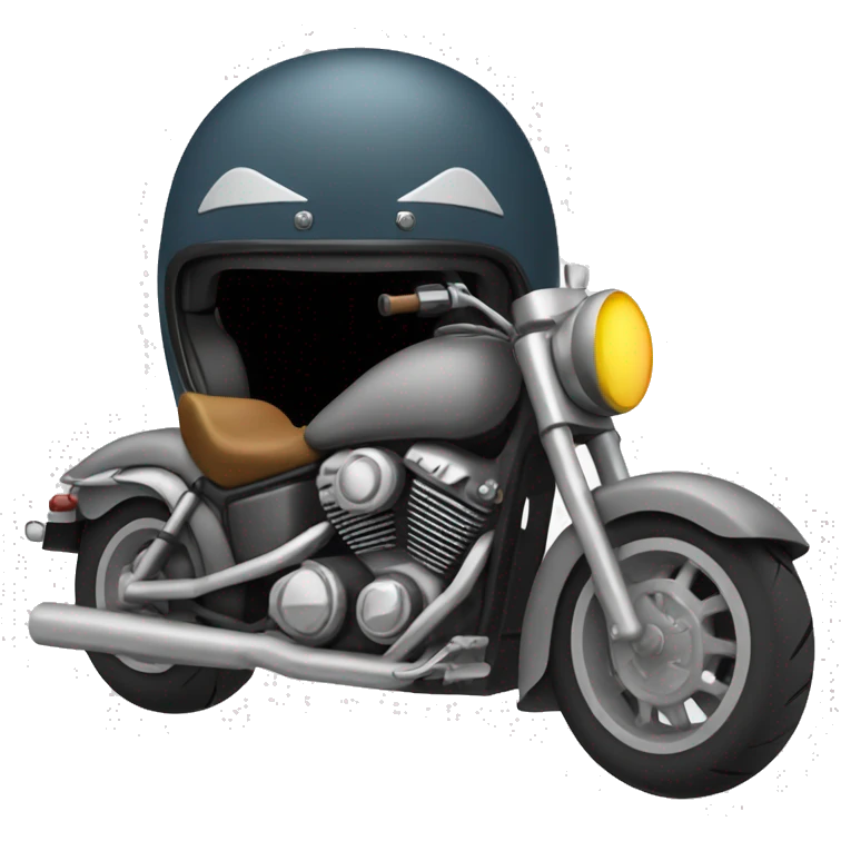 Motorcycle helmet With a thumbs up.  emoji