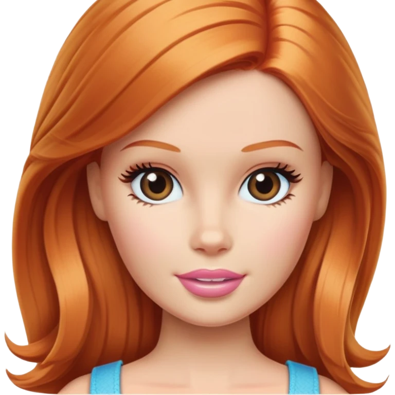 Beautiful Barbie ginger fair skin emoji