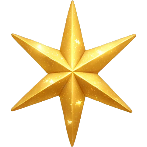 eight pointed golden sparkling fantasy star emoji