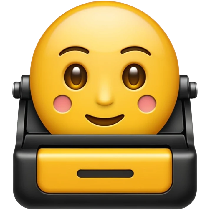 emoji de computadora en color negro y amarillo tipo mostaza emoji