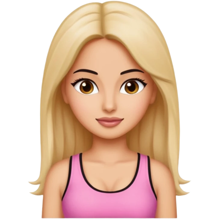 ipretty bratz emoji of katrina kaif wearing a pink top emoji
