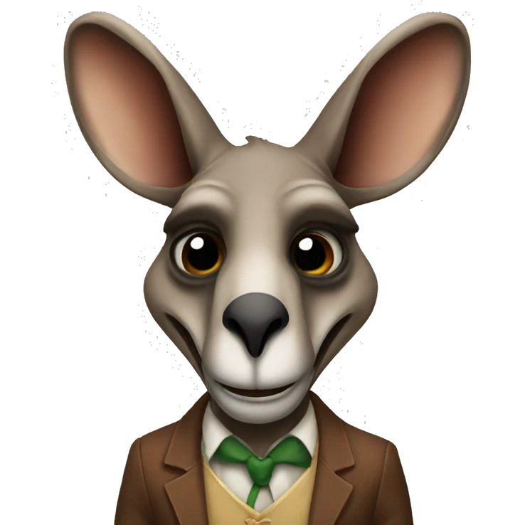 kangaroo with joker mask emoji