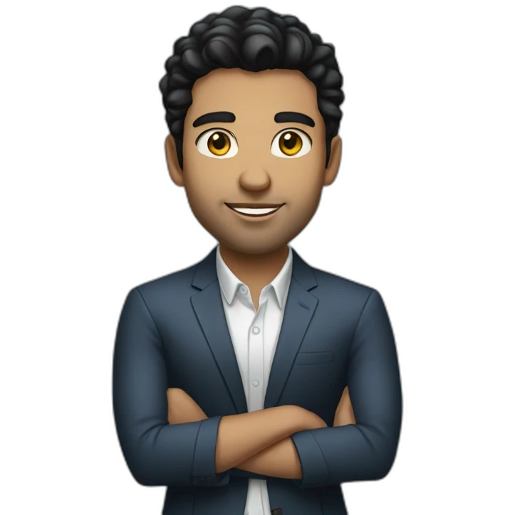 black hair, 30 year old, caucasian, billionaire, blue eyes, entrepreneur, blazer emoji