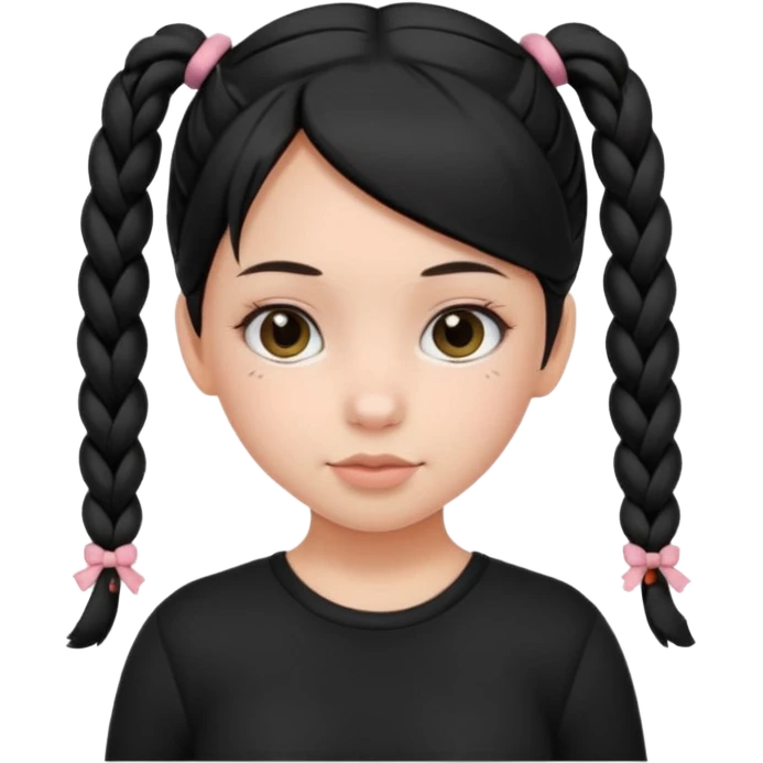 cewe lembut rambut kuncir 2 item kayak cute gitu ka emoji