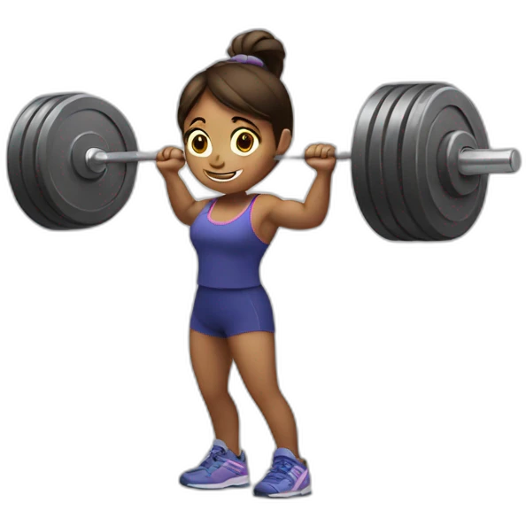 girl lifting weights emoji
