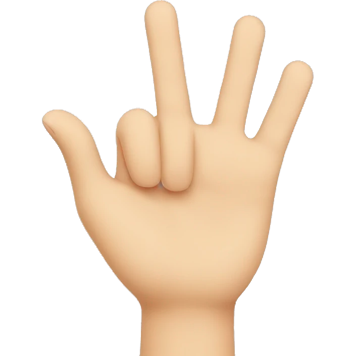 hand show 3 fingers emoji