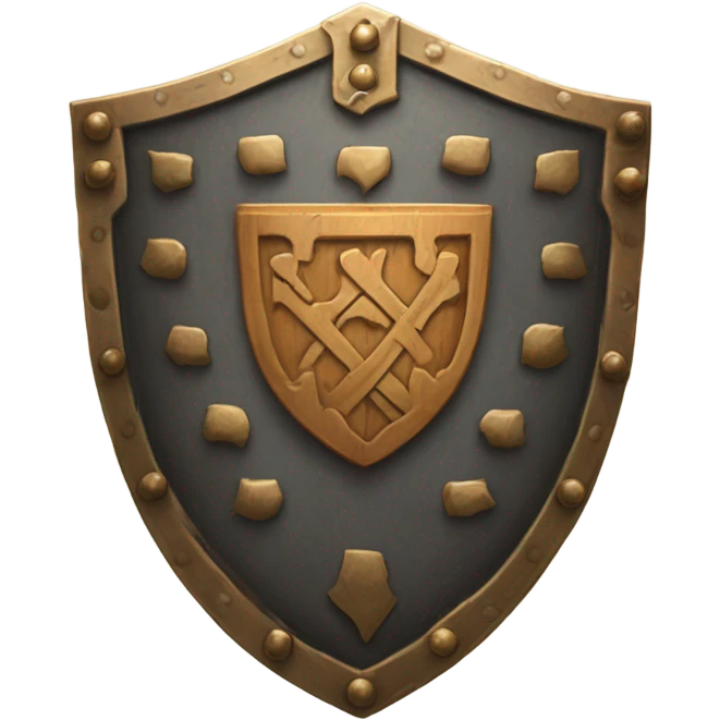 medieval shield with slack logo inside emoji