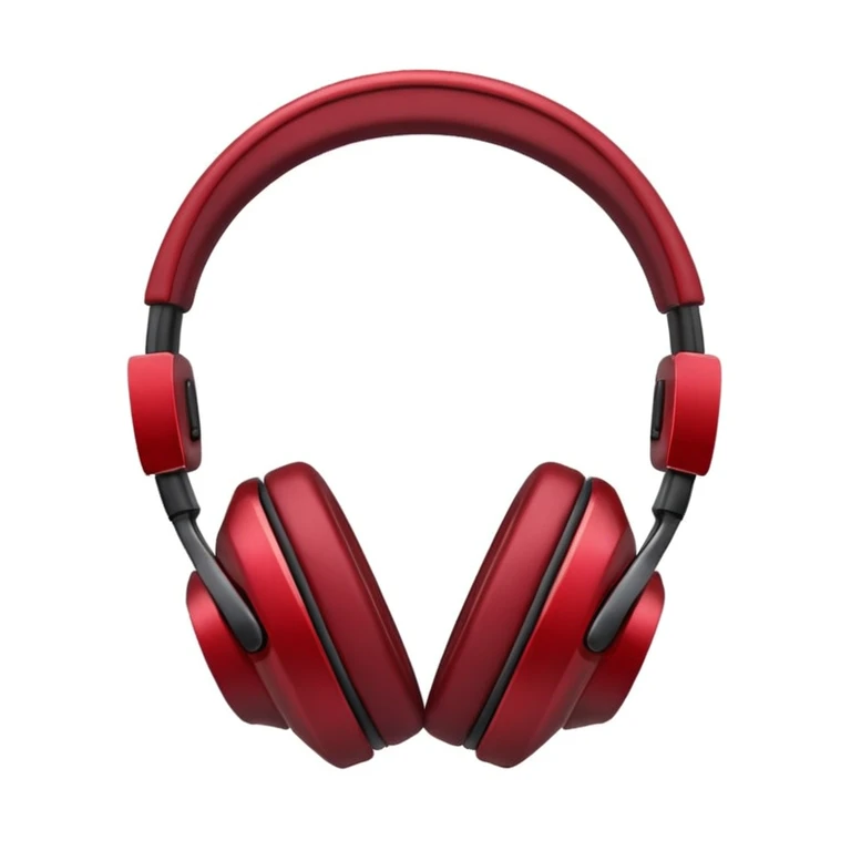 headphones darkred  emoji