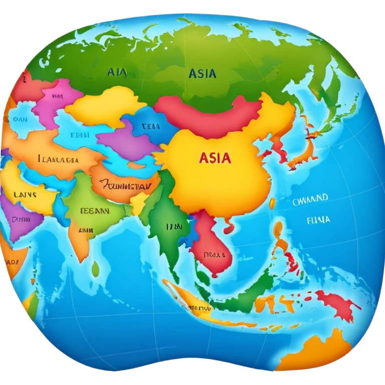 asia map emoji