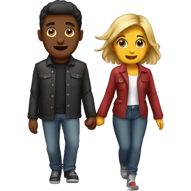 2 persone cagoulee qui tombe amoureux emoji