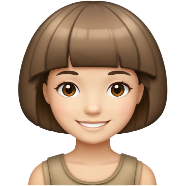 Girl mashroom haircut  emoji