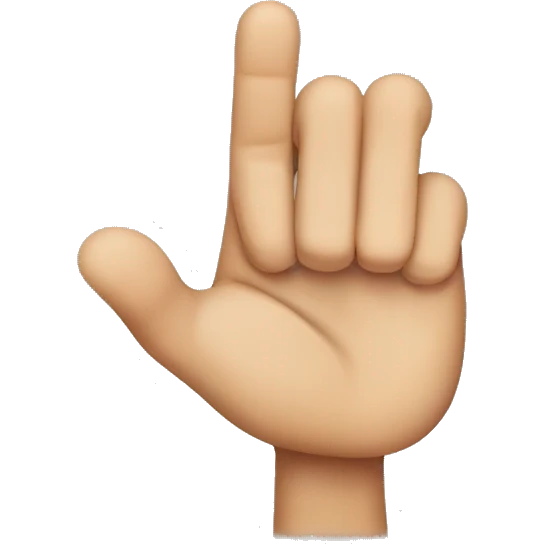 Up facing finger gun emoji