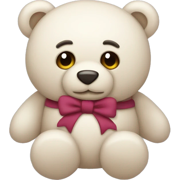 Un lazo roza en un oso de peluche  emoji