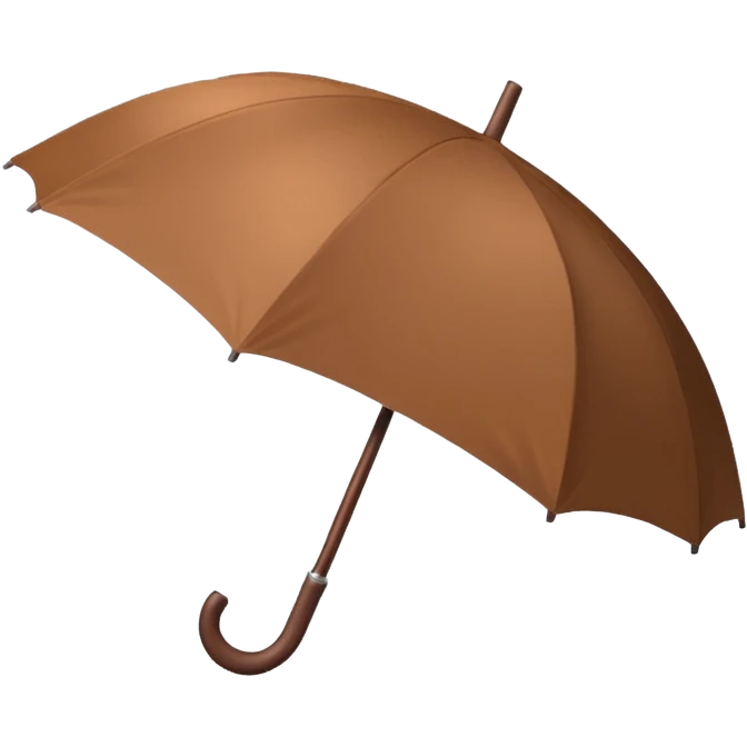 Brown umbrella emoji