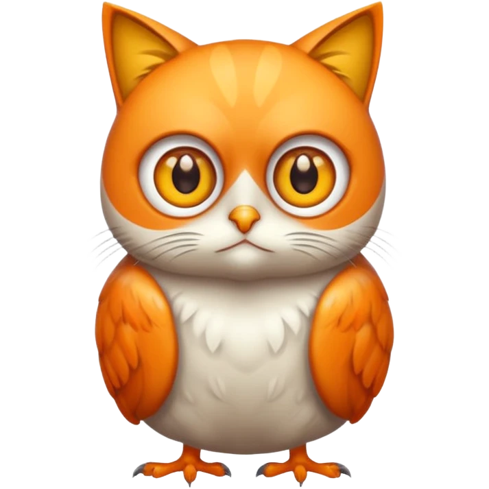 Hazme un gato con cuerpo de búho emoji