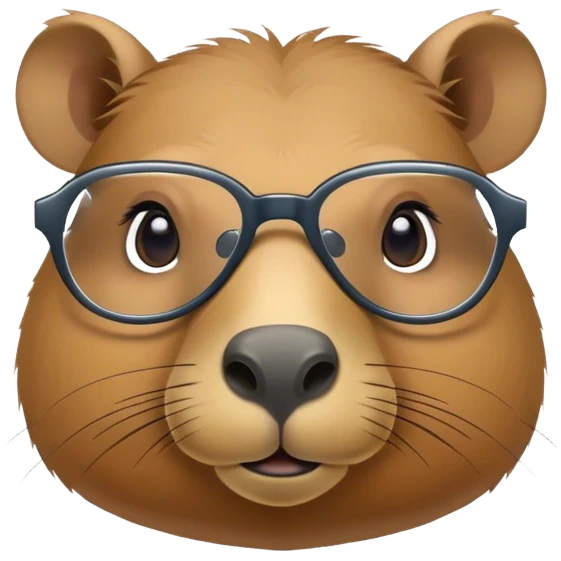 capybara with glasses emoji