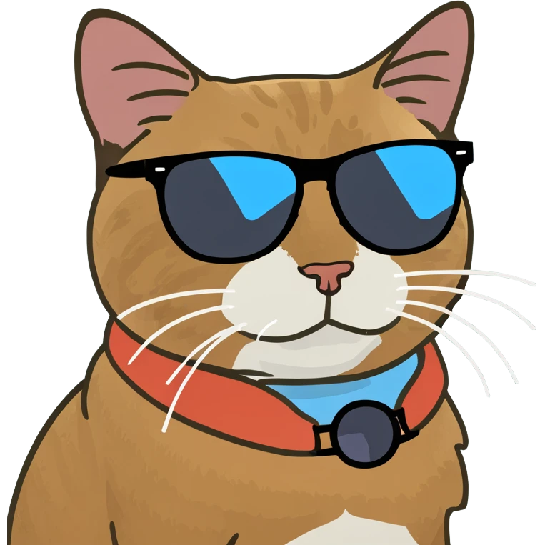 Cat with sunglasses emoji