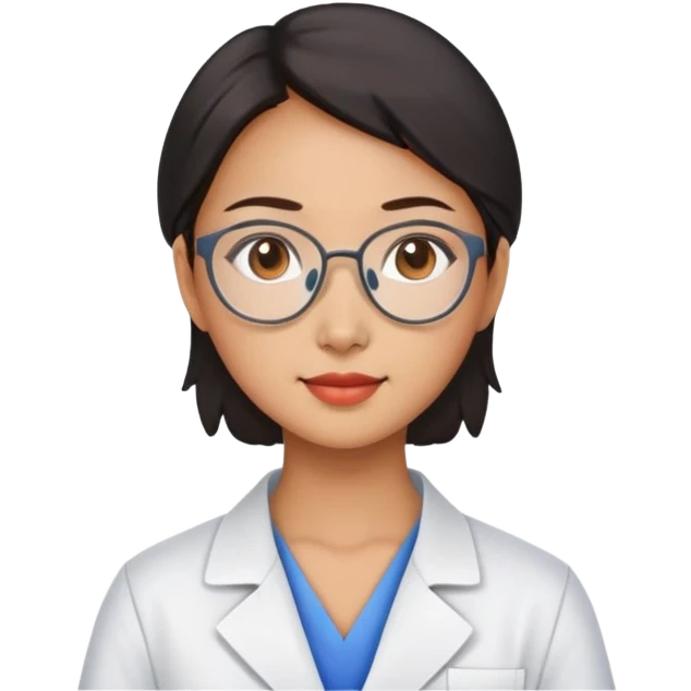 Chinese scientist woman super realistic  emoji