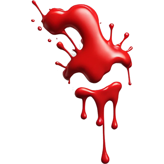 Red paint splash splatter dripping emoji