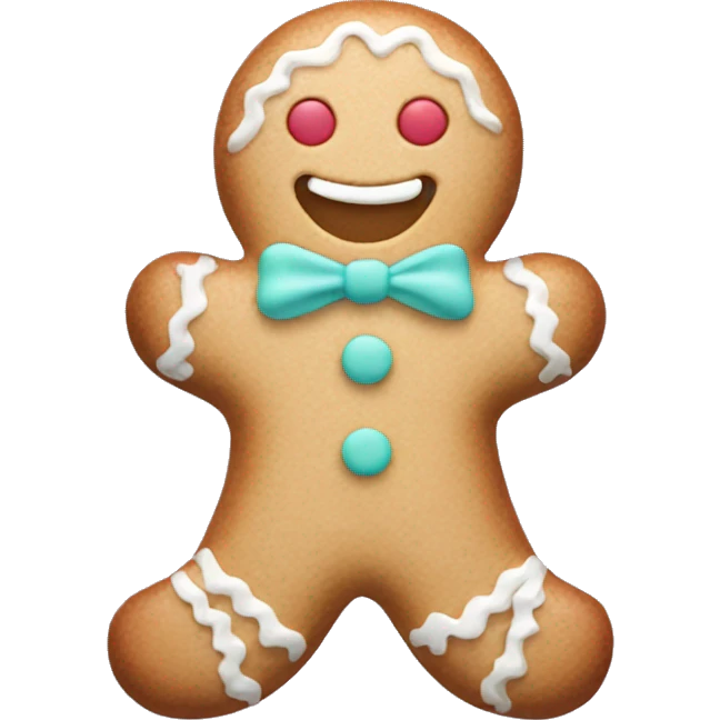 Pastel gingerbread man emoji