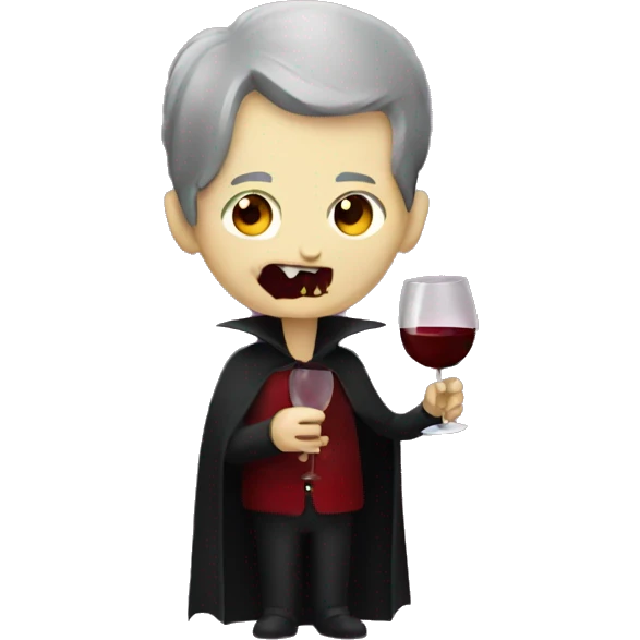vampire drinking wine emoji