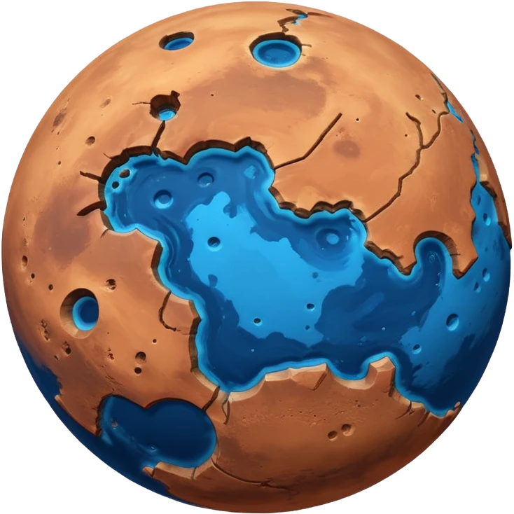 planet mars bu in blue color emoji