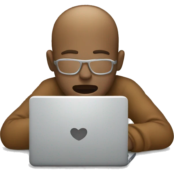 sick person working on laptop emoji