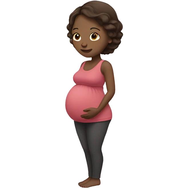Pregnant white brunette  emoji