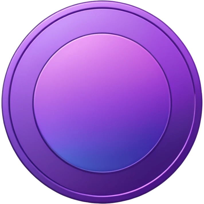 Purple modern Gradient coin 3d half rotate emoji