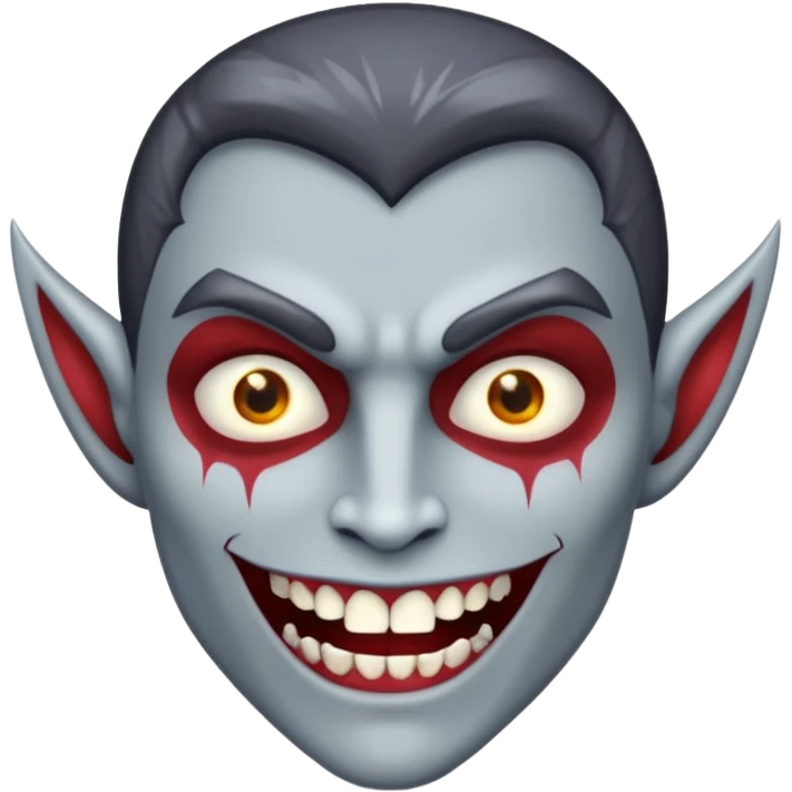 glitter gray dent vampire  emoji
