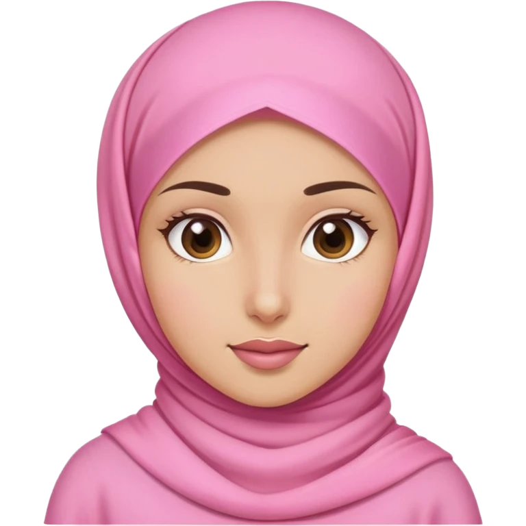 A girl with pink dress and pink hijab emoji