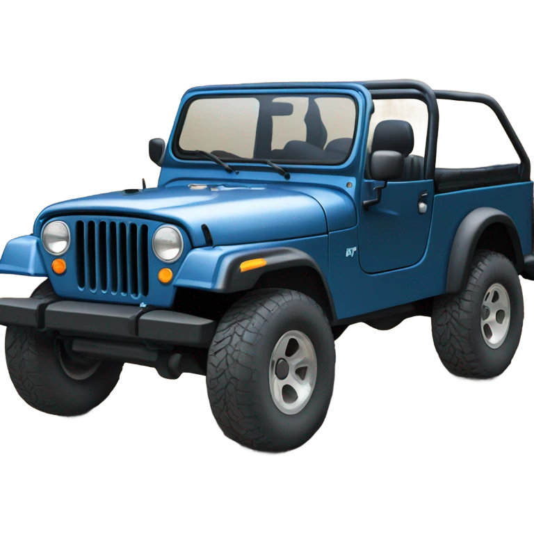 Jeep cj-8 scrambler blue with short hard top emoji