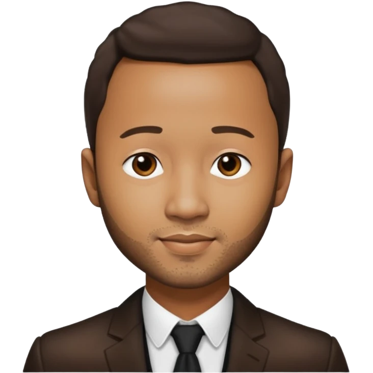 John Legend with dark brown hair emoji