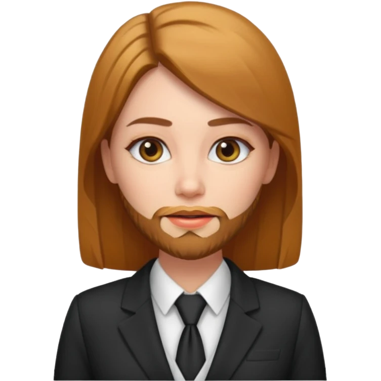 bearded woman in a suit emoji