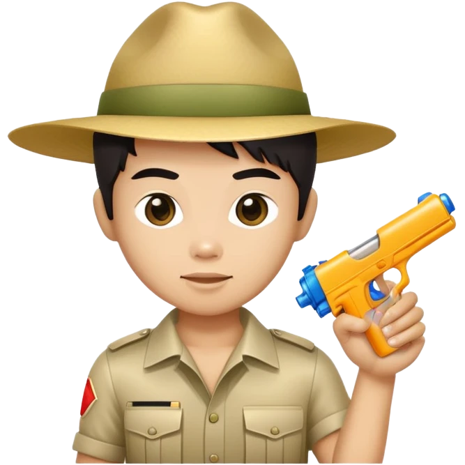 Thai with a water pistol emoji