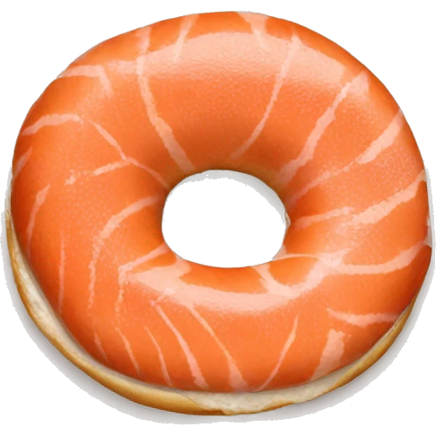 Salmon fish bagel  emoji